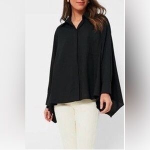 TUCKERNUCK || Oversized Black Swing Style Button Down Shirt. Sz. XL